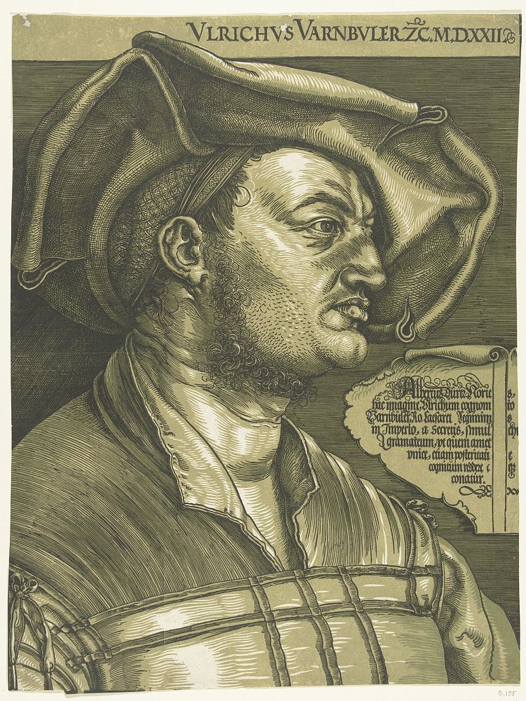 Portret van Ulrich Varnbüler (1615 - 1625) by Albrecht Dürer and Willem Jansen drukker