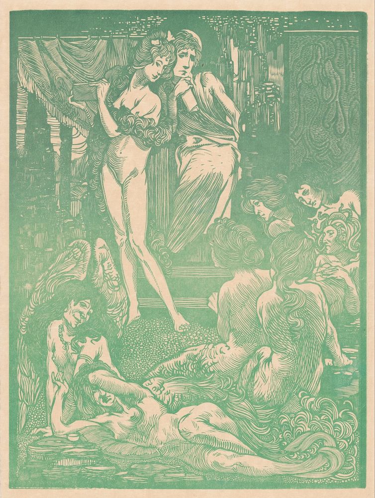 Negen fantastische vrouwenfiguren (1897) by Johannes Josephus Aarts