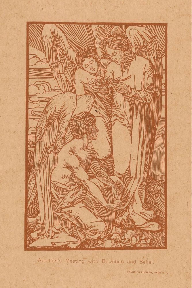 Ontmoeting van Apollion met Belzebub en Belial (1898) by Johannes Josephus Aarts and Continental Publishing Co