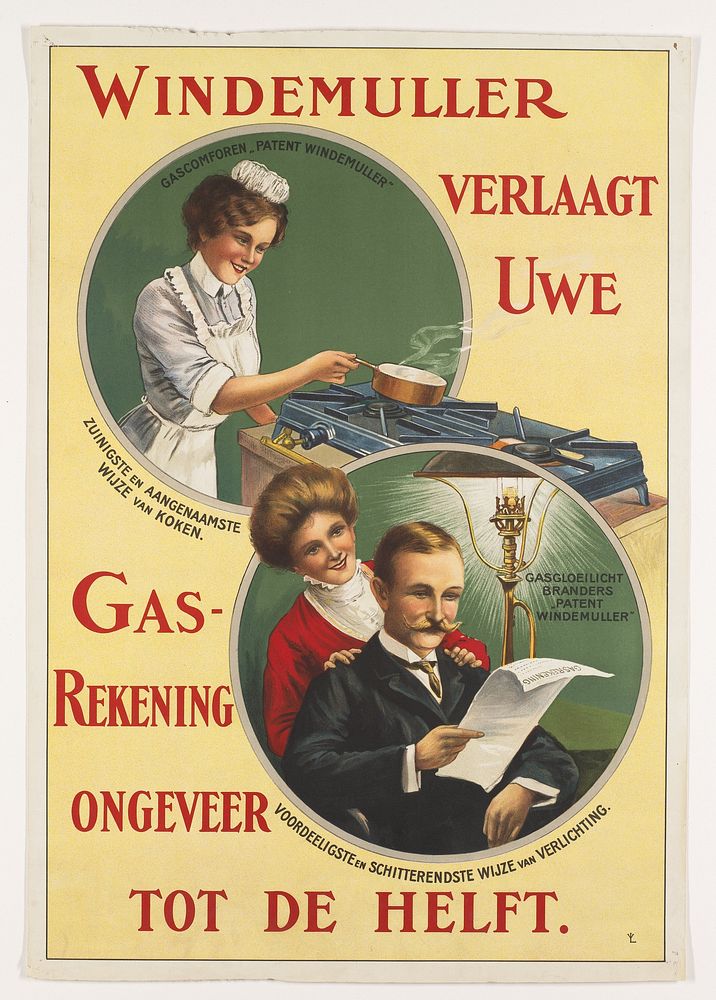 Windemuller verlaagt Uwe gasrekening ongeveer tot de helft (1895 - 1915) by anonymous