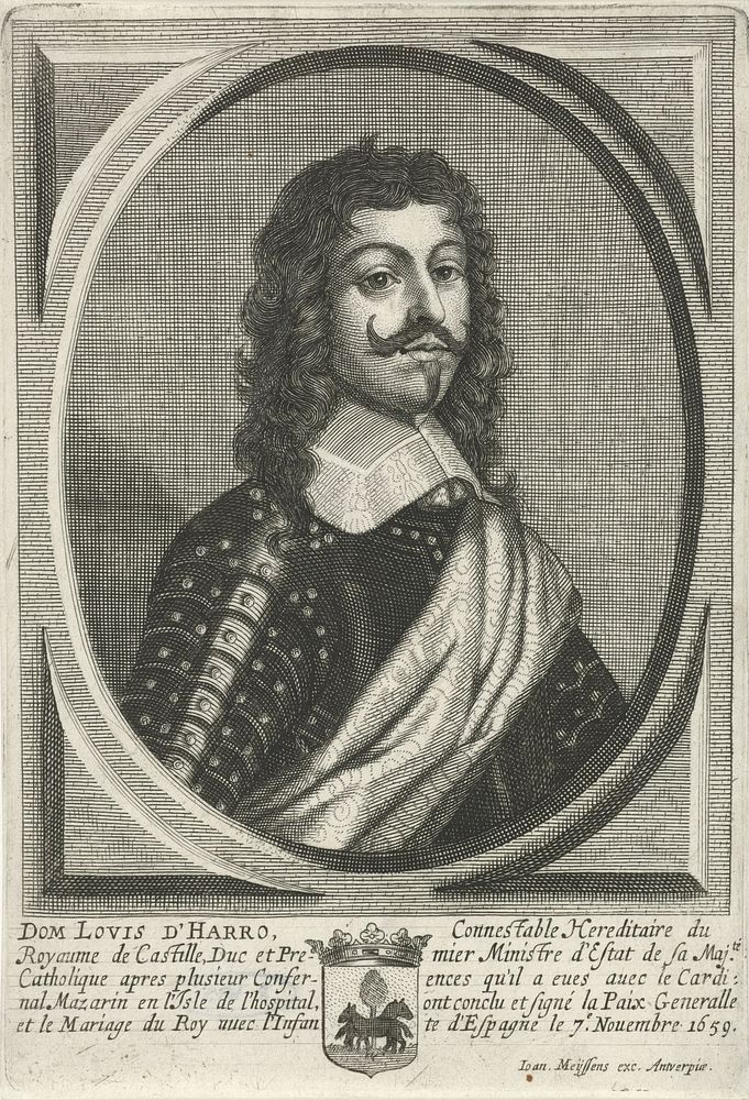 Portret van Lius Méndez de Haro (1650 - 1670) by Cornelis Meyssens and Joannes Meyssens
