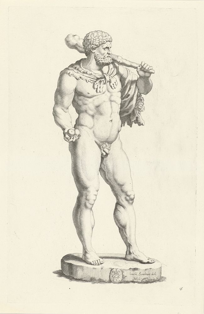 Standbeeld van de oude Hercules (1640) by Michel Natalis and Joachim von Sandrart I