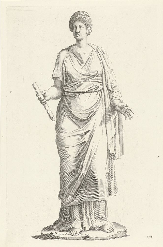 Standbeeld van een vrouw met staf (1640) by Michel Natalis and Giovanni Battista Ruggieri