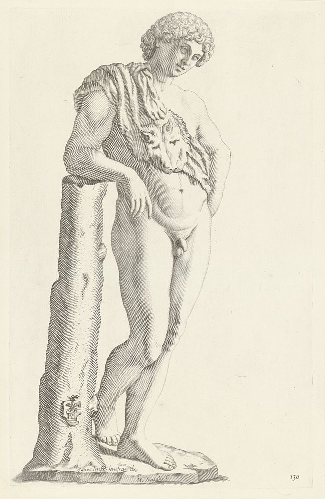 Standbeeld van Bacchus met panterhuid (1640) by Michel Natalis and Giovanni Lanfranco