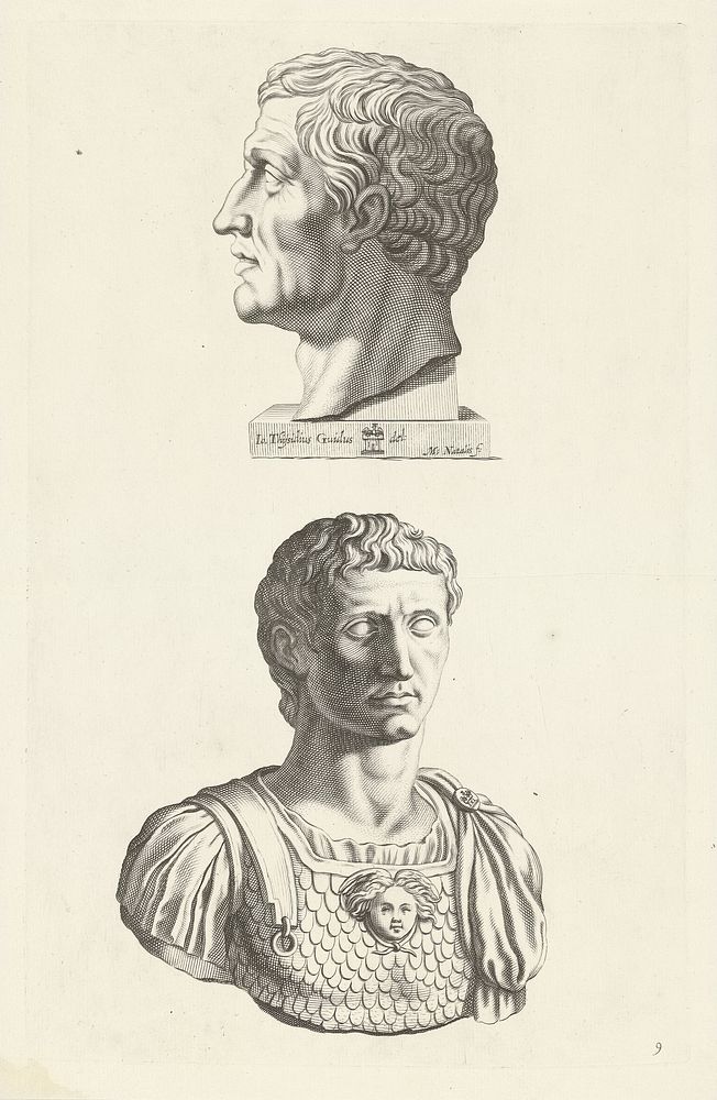 Twee bustes van keizer Augustus (1640) by Michel Natalis and Giovanni Citosibio Guidi
