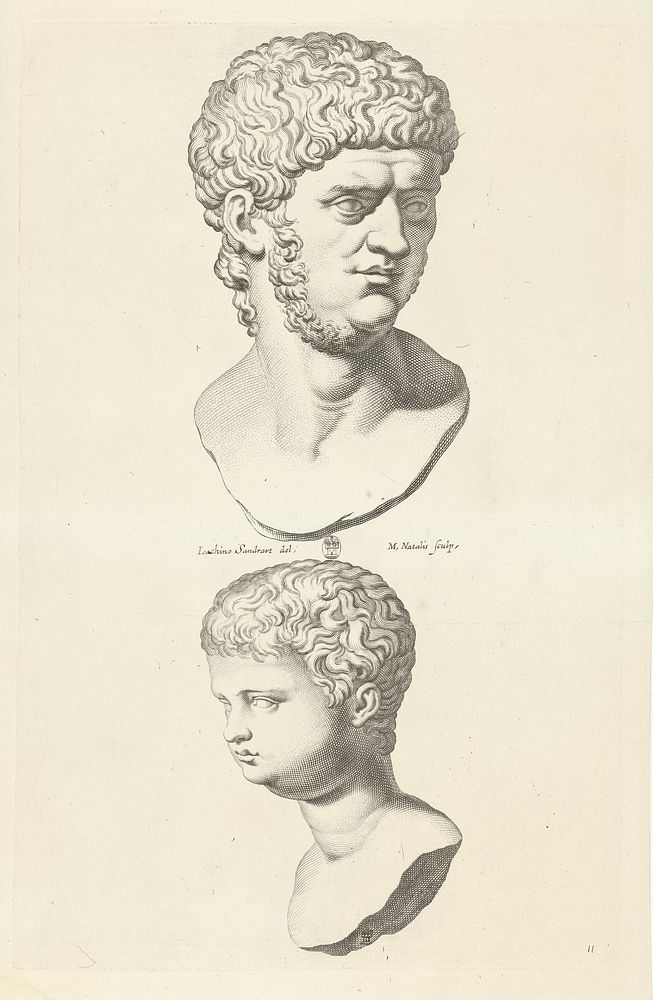 Twee portretbustes van Nero (1640) by Michel Natalis and Joachim von Sandrart I