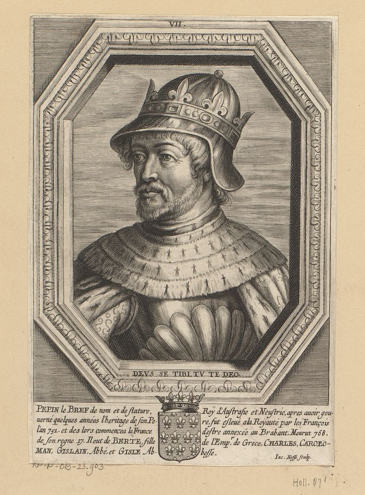 Portret van koning Pepijn de Korte (1620 - 1680) by Jacob Neefs