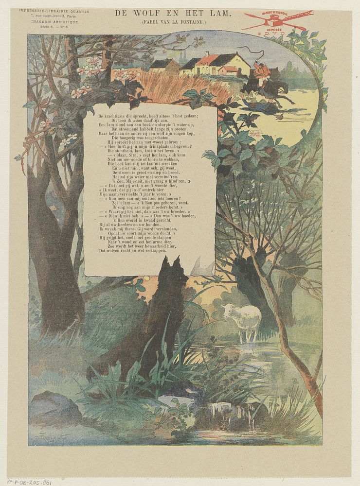 De wolf en het lam (1888) by Gustave Fraipont, anonymous and Albert Quantin