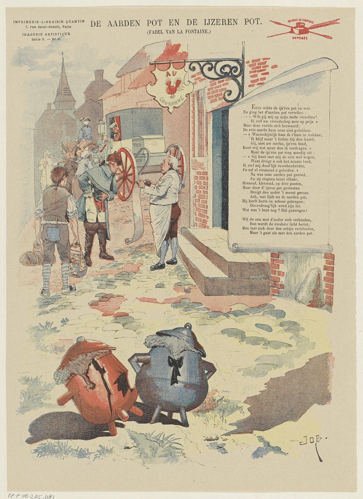 De aarden pot en de ijzeren pot (1890) by Job, Job and Albert Quantin