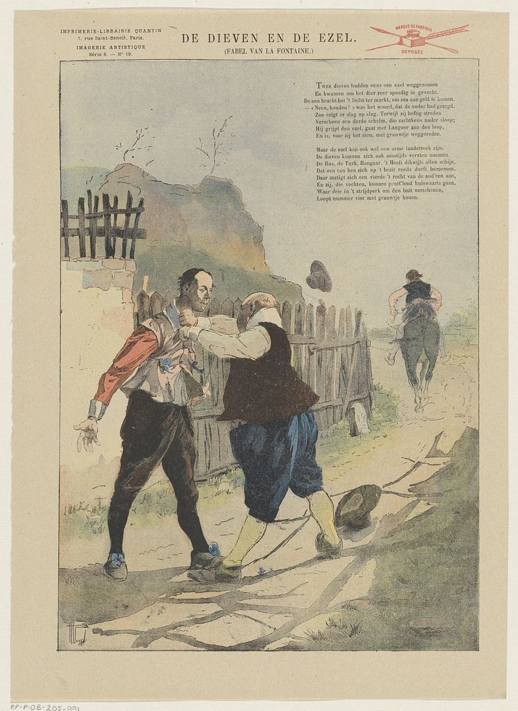 De dieven en de ezel (1890) by Hermann Vogel, anonymous and Albert Quantin