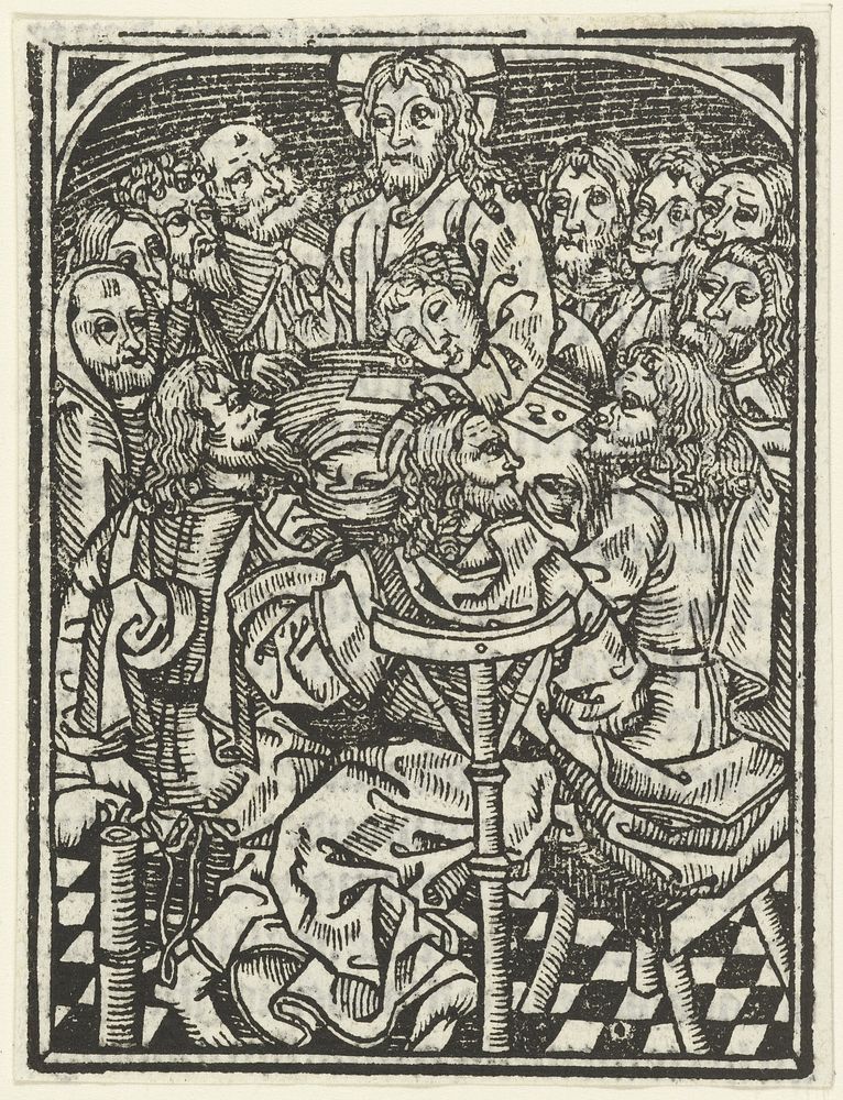 Het laatste avondmaal (1503) by Meester van de Delbecq Schreiber Passie, Master of Delft and Master of the Virgo inter…