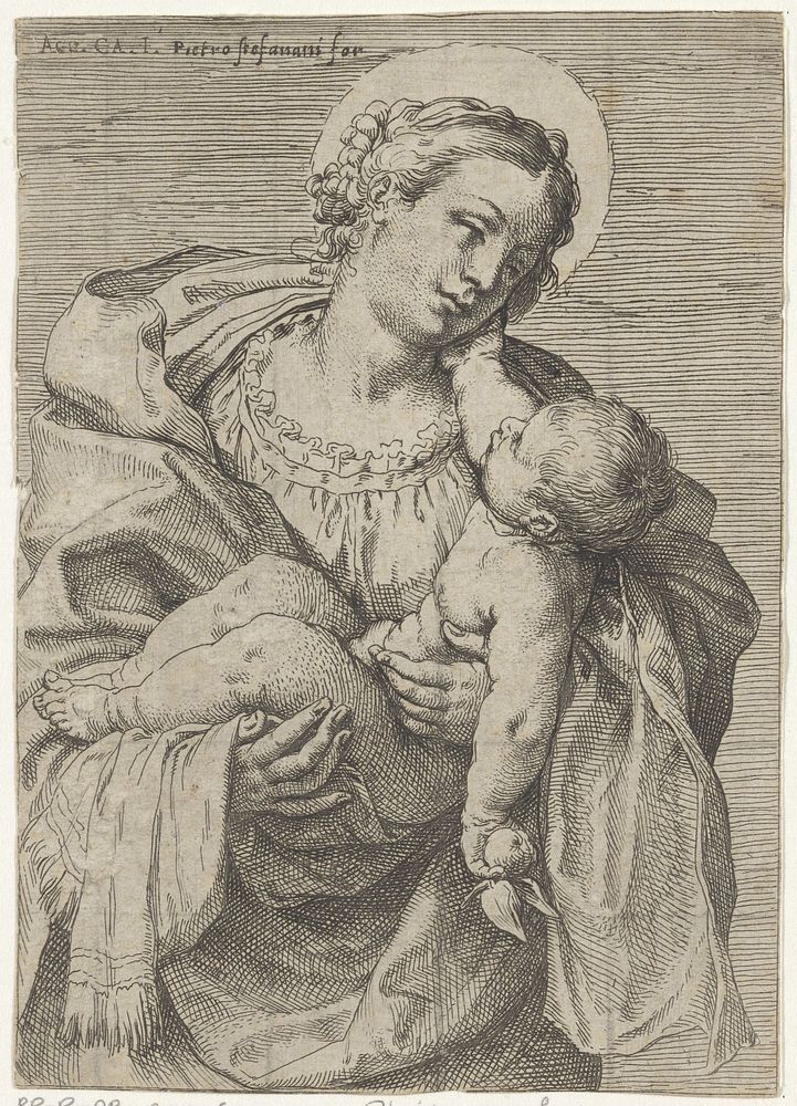 Maria met Kind (1570 - 1609) by Annibale Carracci, Agostino Carracci and Pietro Stefanoni