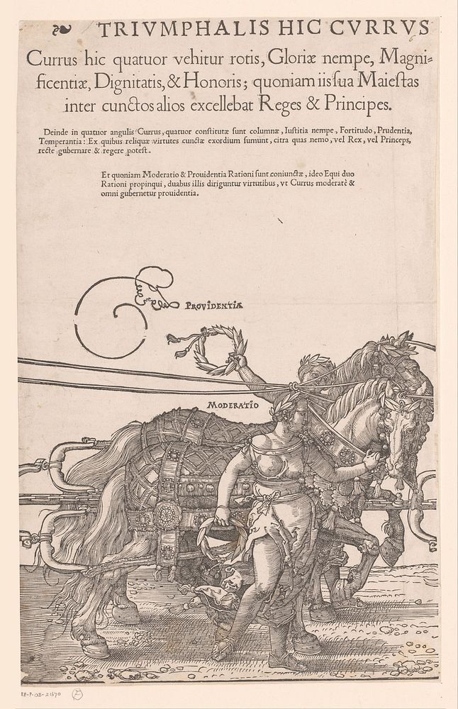 Triomfwagen van keizer Maximiliaan I (1545) by Hans Guldenmund, Albrecht Dürer and weduwe Cornelis Liefrinck