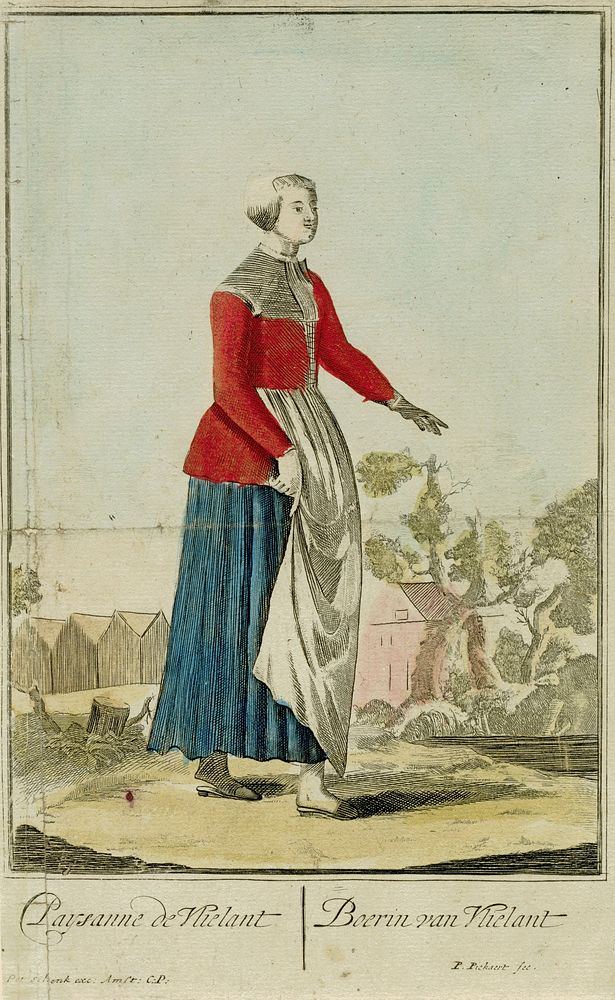 Boerin uit Vlieland (in or before 1689 - 1713) by Pieter Pickaert, Pieter van den Berge, Pieter Schenk I and Staten van…