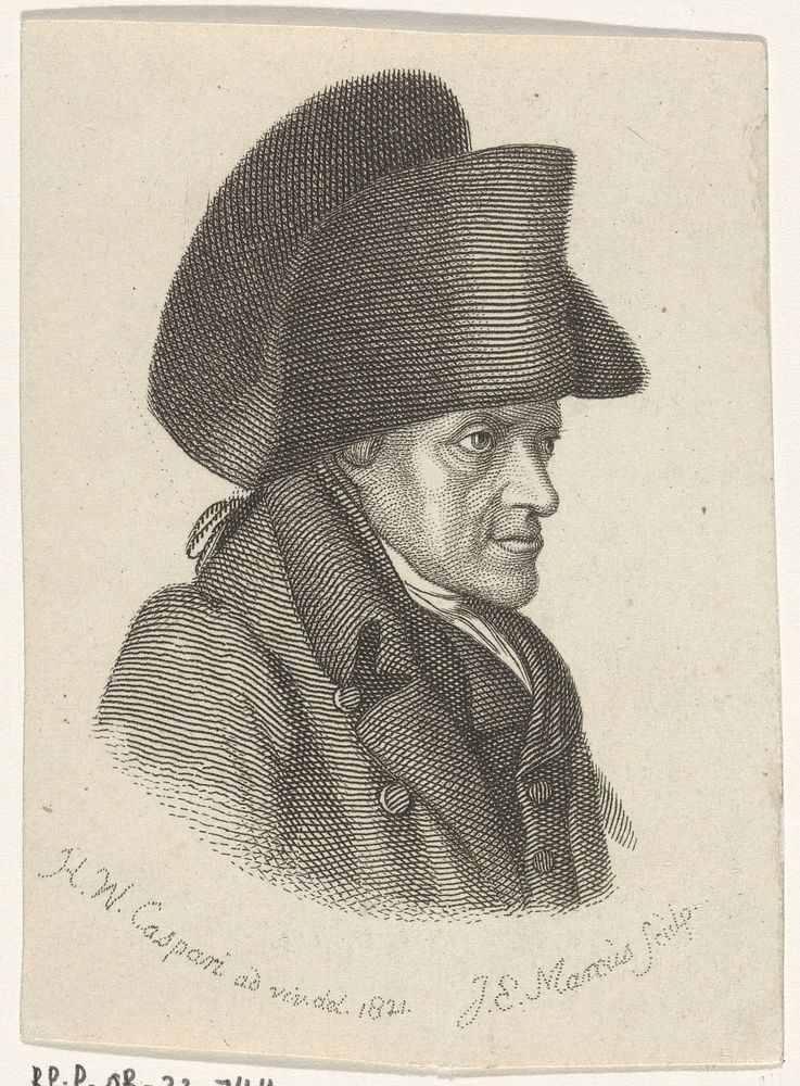 Portret van Hidde Heeremiet (1821) by Jacob Ernst Marcus and Hendrik Willem Caspari
