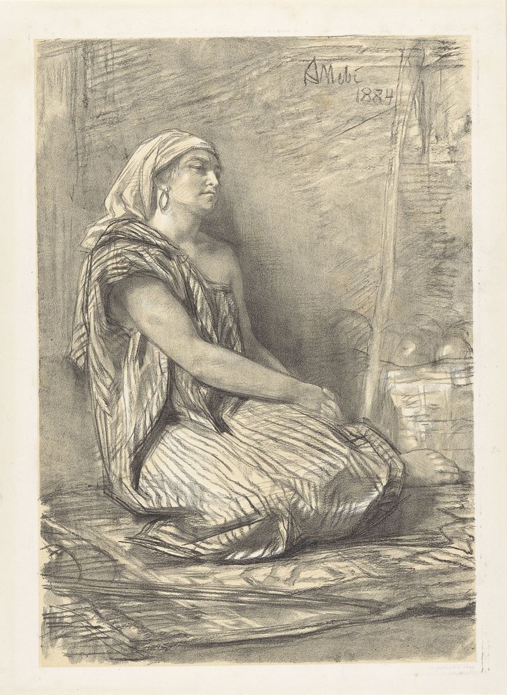 Oosterse vrouw (1884) by August Allebé, Samuel Lankhout and Co and Samuel Lankhout and Co