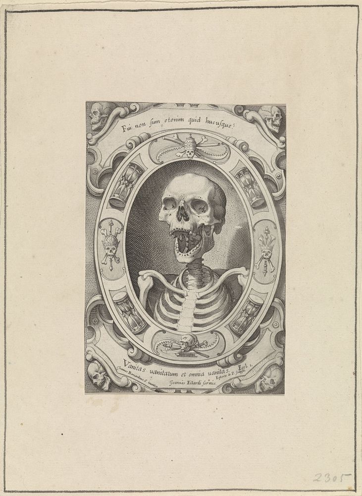 Skeletbuste (c. 1590 - 1637) by Egbert van Panderen, Joannes Bernardinus S and Johannes Eillarts