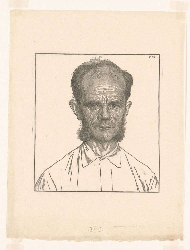 Portret van Louw de tuinman (1895) by Jan Veth