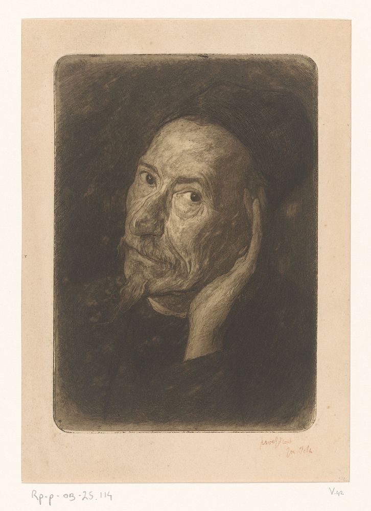 Portret van Paul Joseph Constantin Gabriël (1890) by Jan Veth