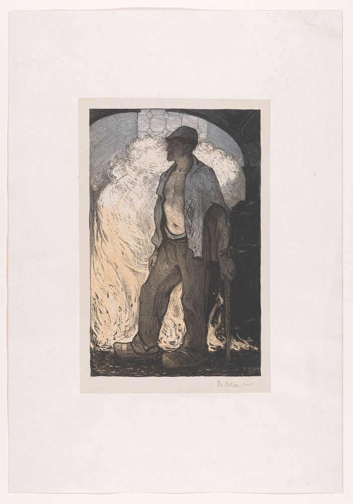 Arbeider bij een vuur (1904) by Richard Nicolaüs Roland Holst