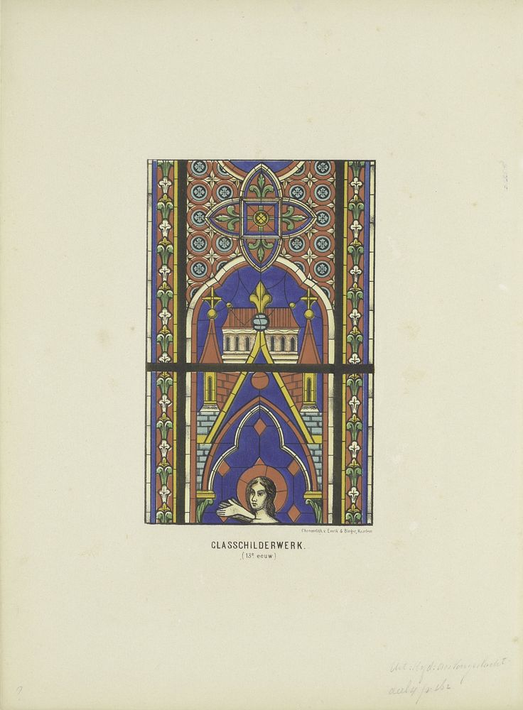 Glasschilderwerk, 13e eeuw (1857 - 1864) by Emrik and Binger, Emrik and Binger and A C Kruseman