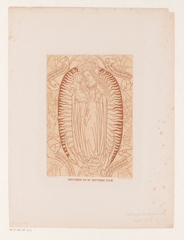 Houtsnede uit de vijftiende eeuw (1859 - 1864) by David van der Kellen 1827 1895 and Emrik and Binger