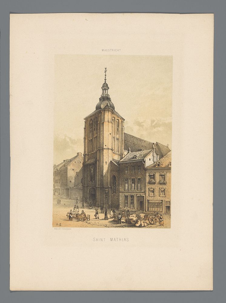 Sint-Matthiaskerk te Maastricht (1857) by Alexander Schaepkens, Alexander Schaepkens and Simonau and Toovey