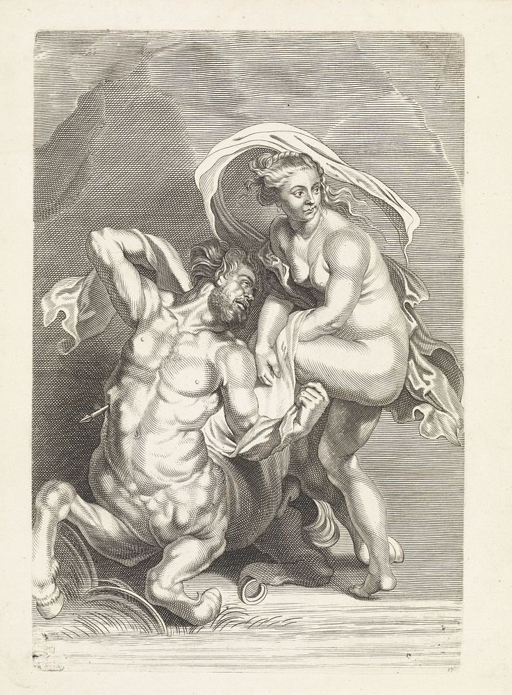 Hercules doodt Nessus (1616 - 1657) by Paulus Pontius and Peter Paul Rubens