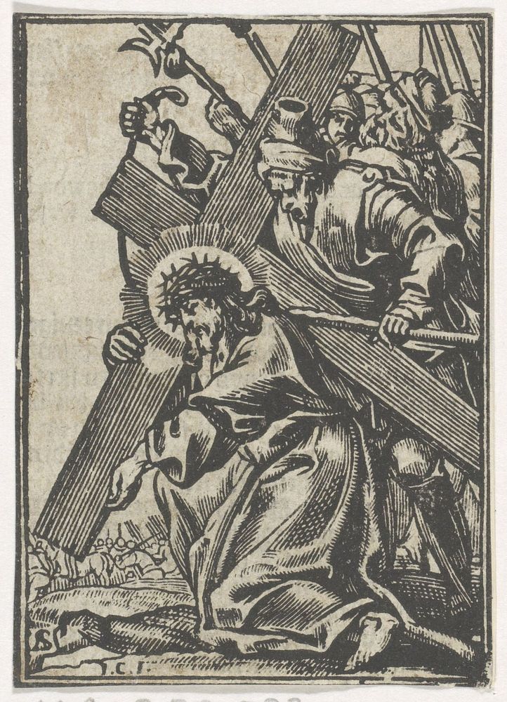 Christus bezwijkt voor eerste keer tijdens de kruisdraging (1649) by Jan Christoffel Jegher, Antoine Sallaert and Cornelis…