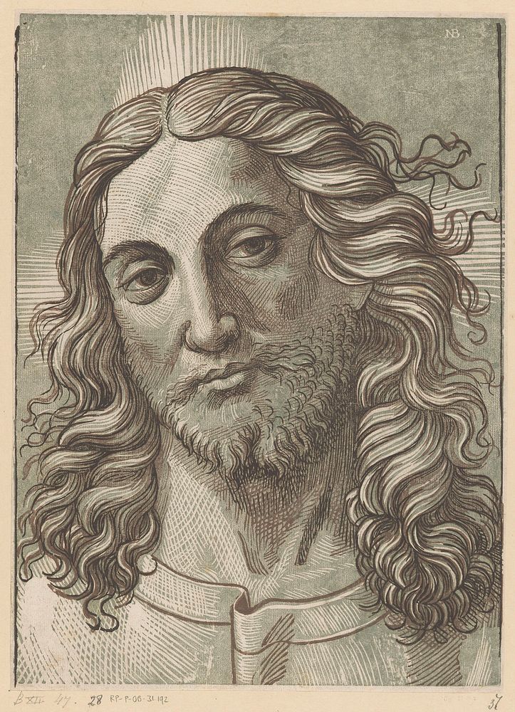 Hoofd van Christus (1600 - 1699) by Monogrammist NB Italië and Monogrammist NDB