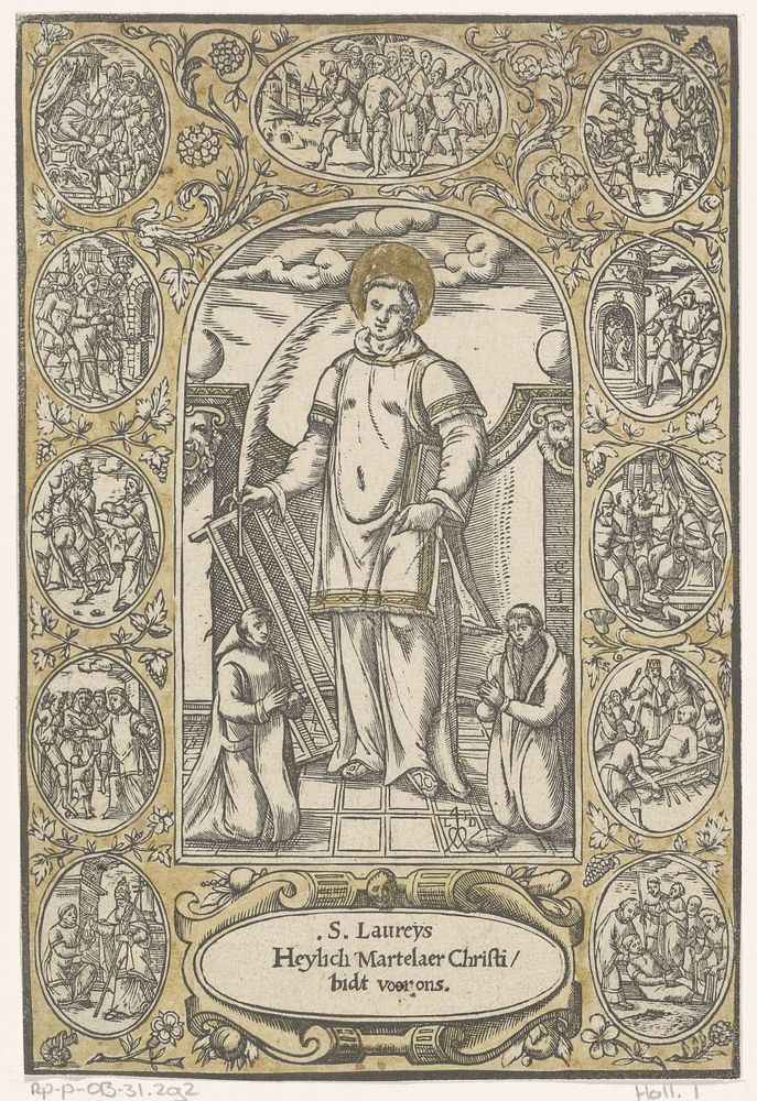 Heilige Laurentius (c. 1550) by Monogrammist CI 16e eeuw