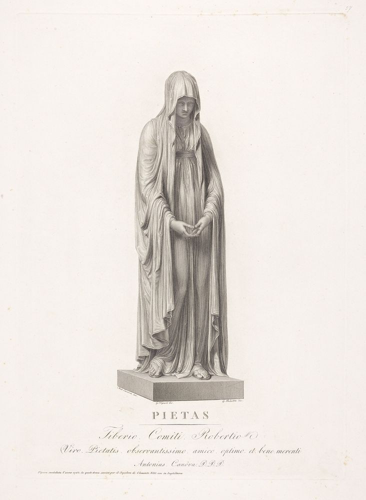Pietas (1784 - 1842) by Giovanni Balestra, Antonio Canova, Antonio Canova and Giovanni Tognolli