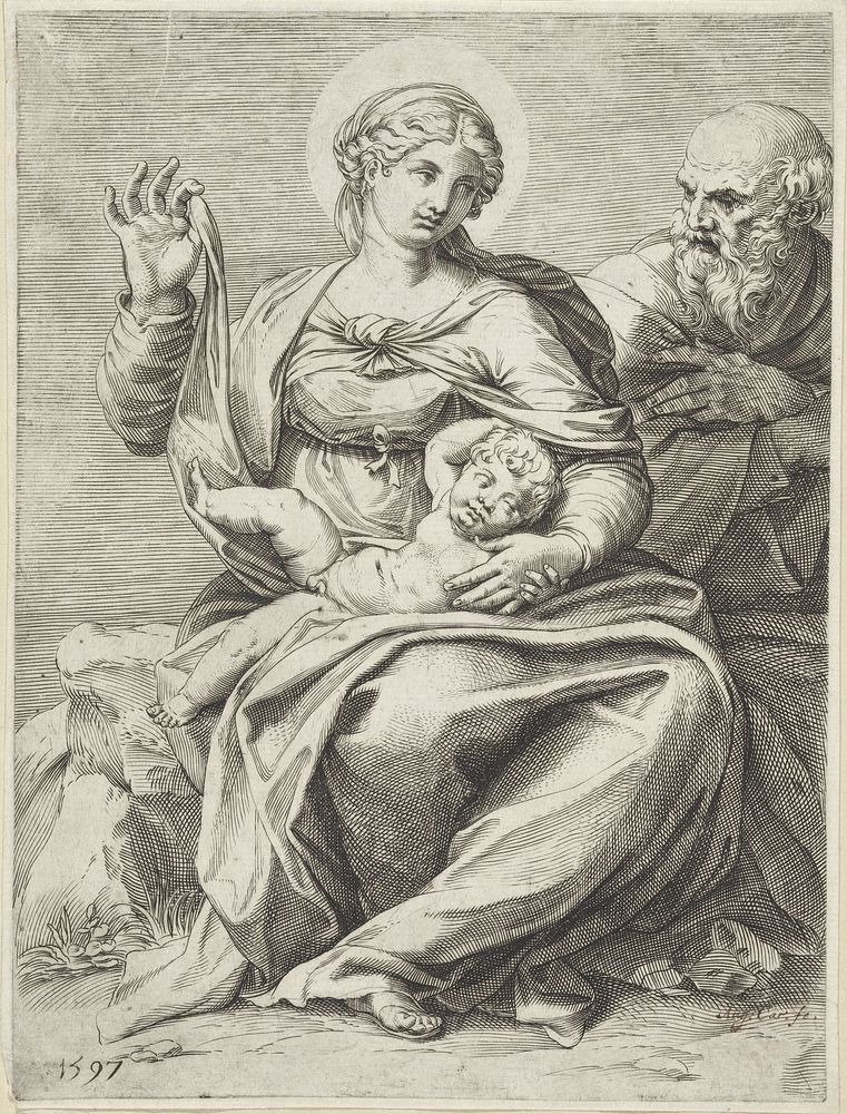 Heilige Familie (1597) by Agostino Carracci