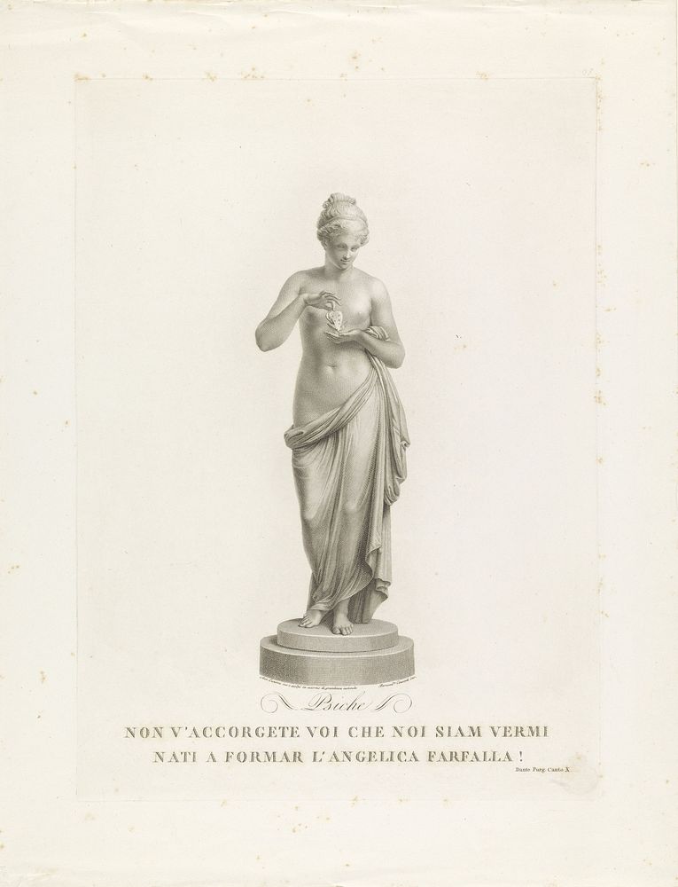 Sculptuur van Psyche (1790 - 1859) by Bernardino Consorti and Antonio Canova