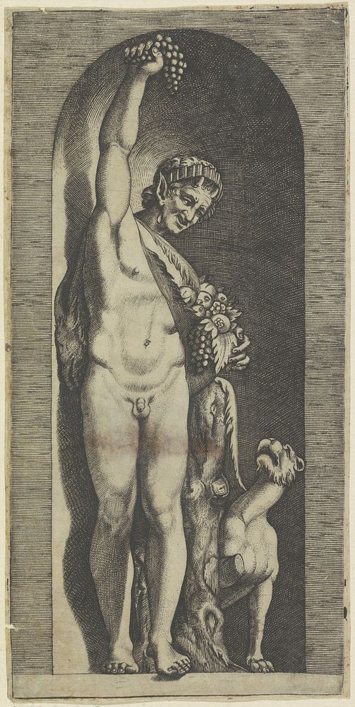 Faun en tijger (1498 - 1532) by Marco Dente