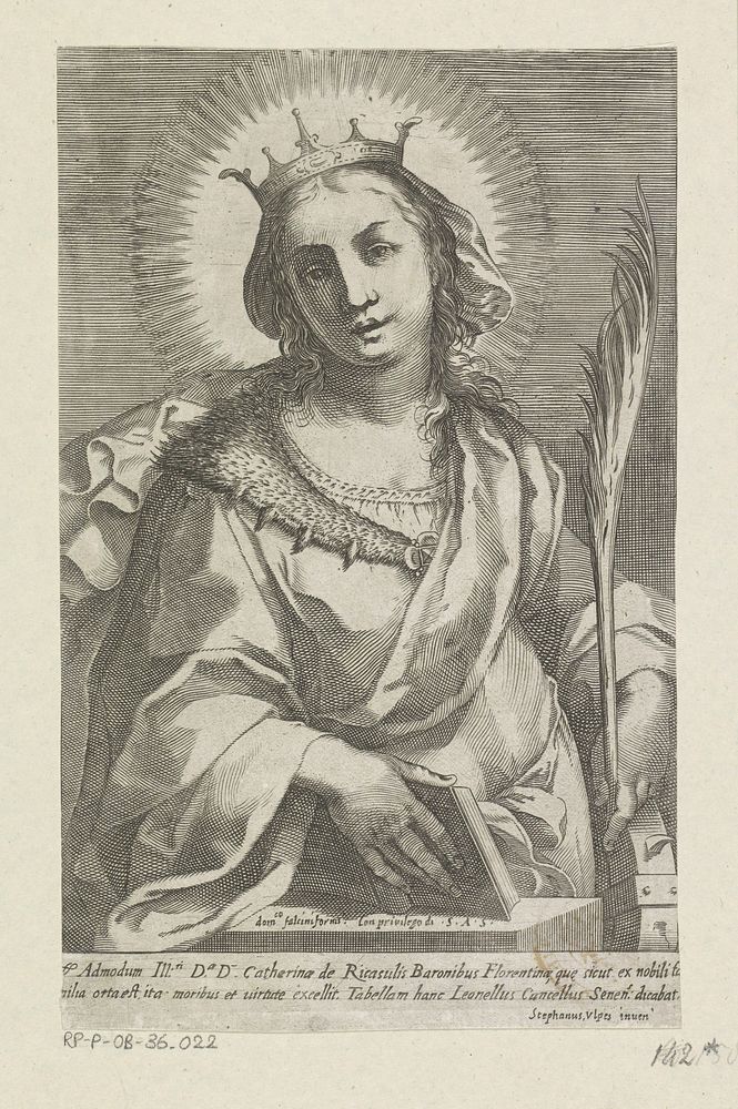 Catharina van Alexandrië (1585 - 1631) by anonymous, Stephanus Ulpes and Domenico Falcini
