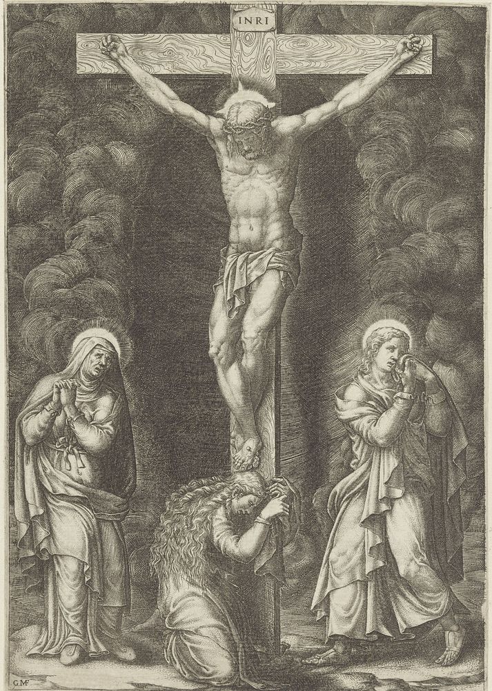Kruisiging van Christus (1530 - 1582) by Giorgio Ghisi