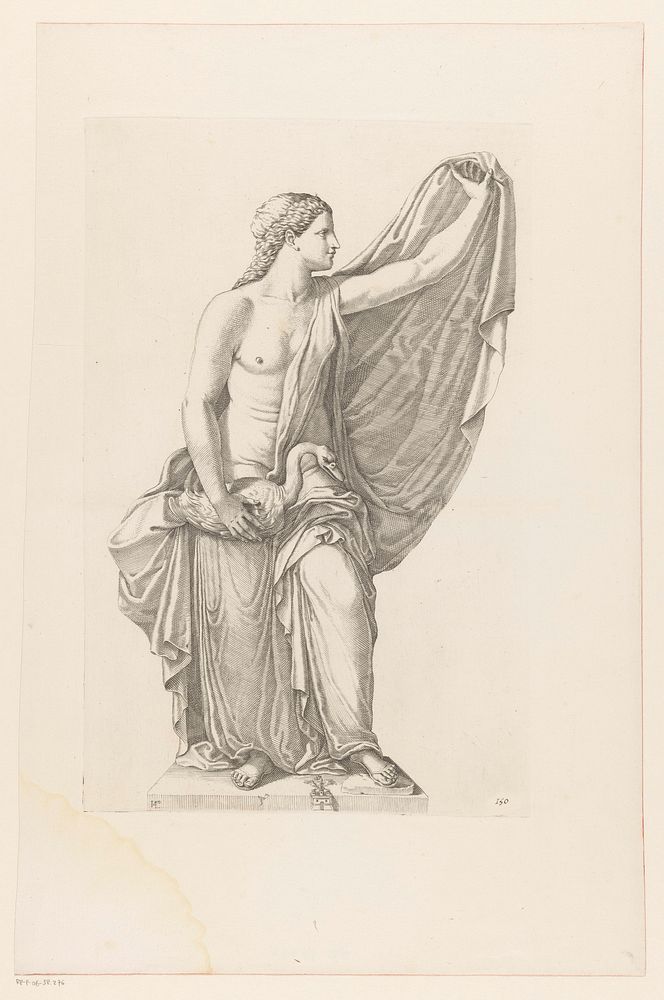 Standbeeld van Leda en de zwaan (1636) by Giovanni Luigi Valesio