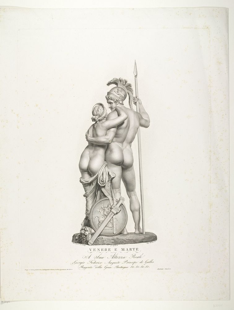 Venus en Mars (1793 - 1838) by Angelo Bertini, Giovanni Tognolli, Antonio Canova, Antonio Canova and George III koning van…