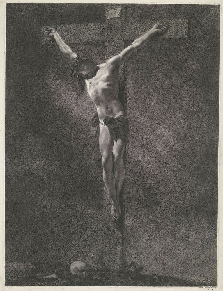 Christus aan het kruis (1712 - 1786) by Giovanni Marco Pitteri and Giovanni Battista Piazzetta