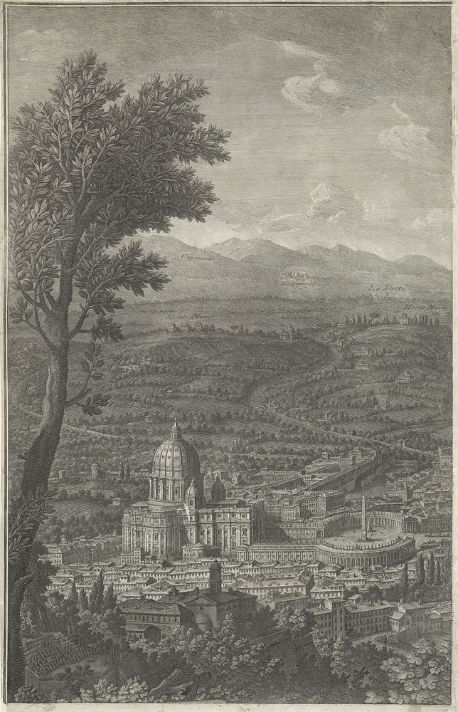 Panorama van de stad Rome (1765) by Giuseppe Vasi