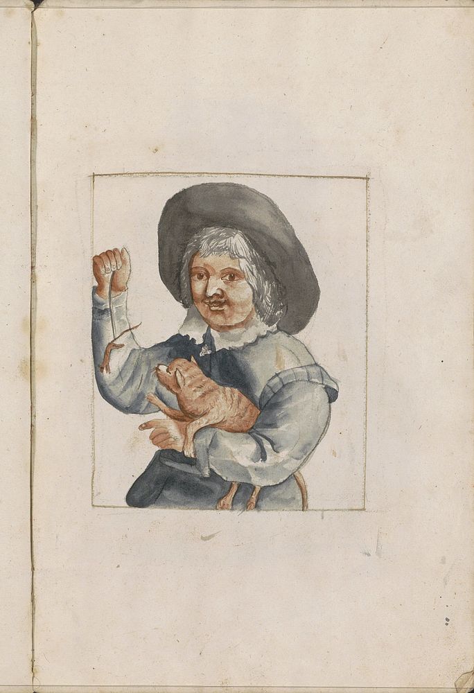 Jongen met kat (1696) by Hendrick van Beaumont