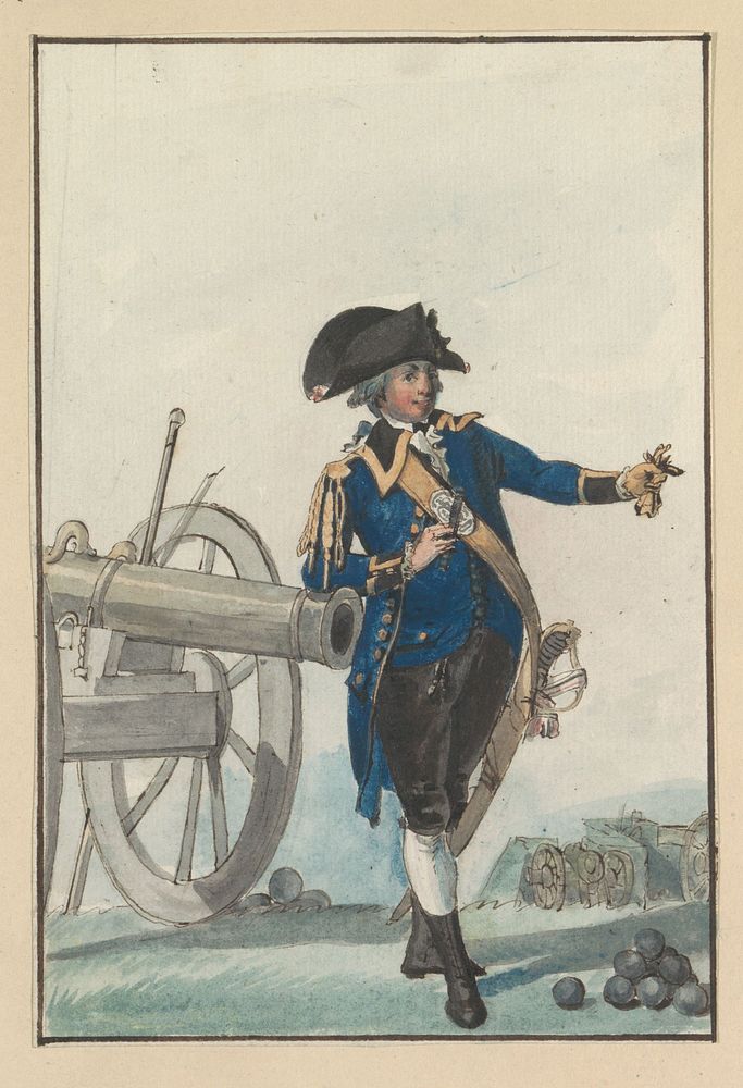 Officier van de artillerie van het Genootschap tot Nut der Schutterij te Amsterdam, 1787 (1787) by anonymous