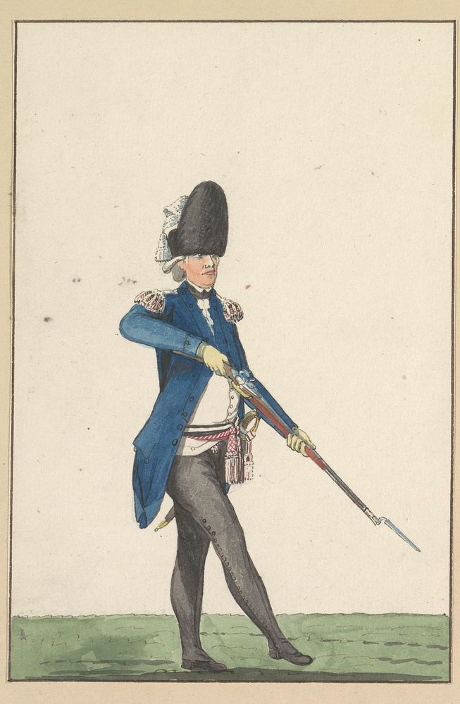 Grenadier van het Genootschap tot Nut der Schutterij te Amsterdam, 1787 (1787) by anonymous