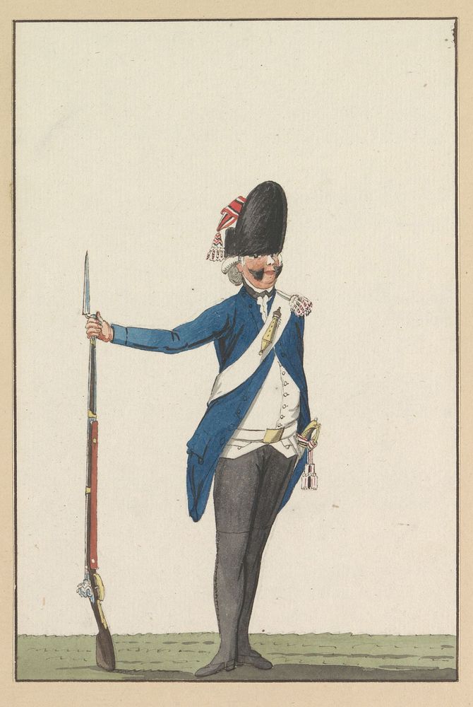 Grenadier van het Genootschap tot Nut der Schutterij te Amsterdam, 1787 (1787) by anonymous