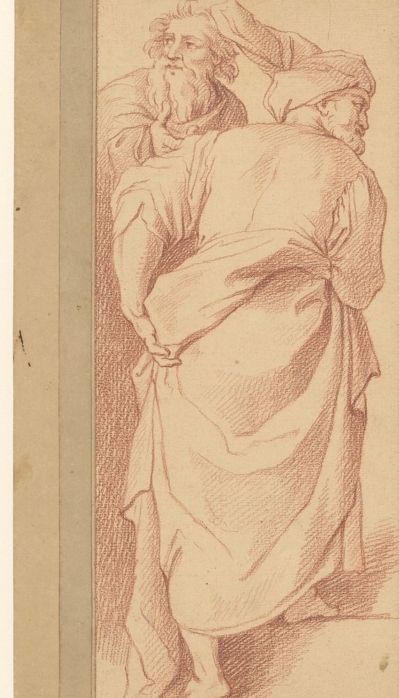 Man op een trap, op de rug gezien (1700 - 1800) by anonymous