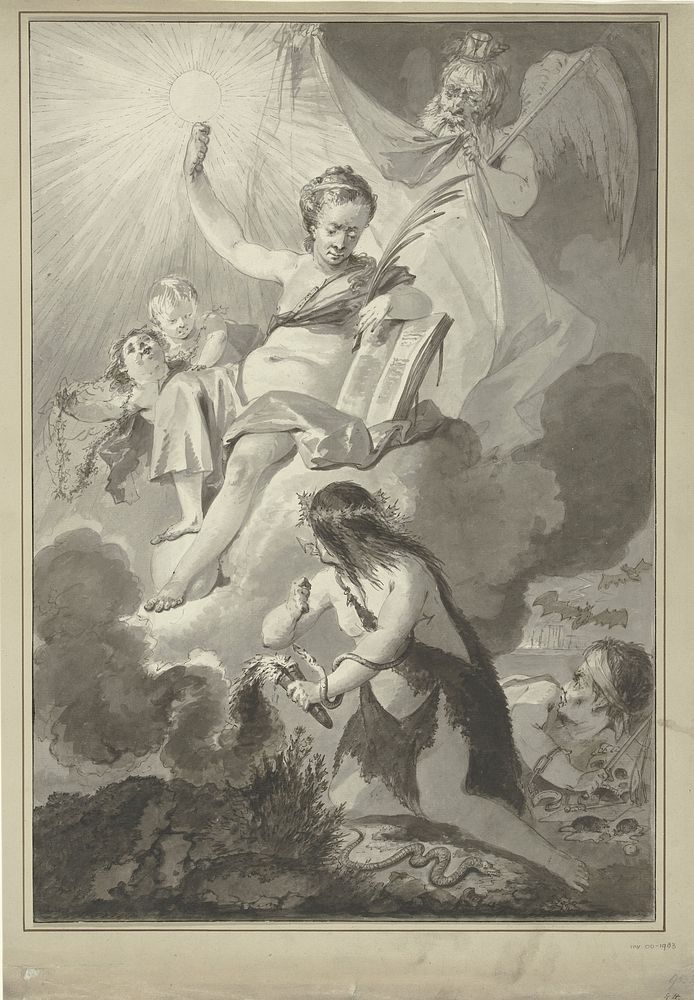 Tijd onthult de Waarheid (1751 - 1803) by Nicolas Joseph Delin and anonymous