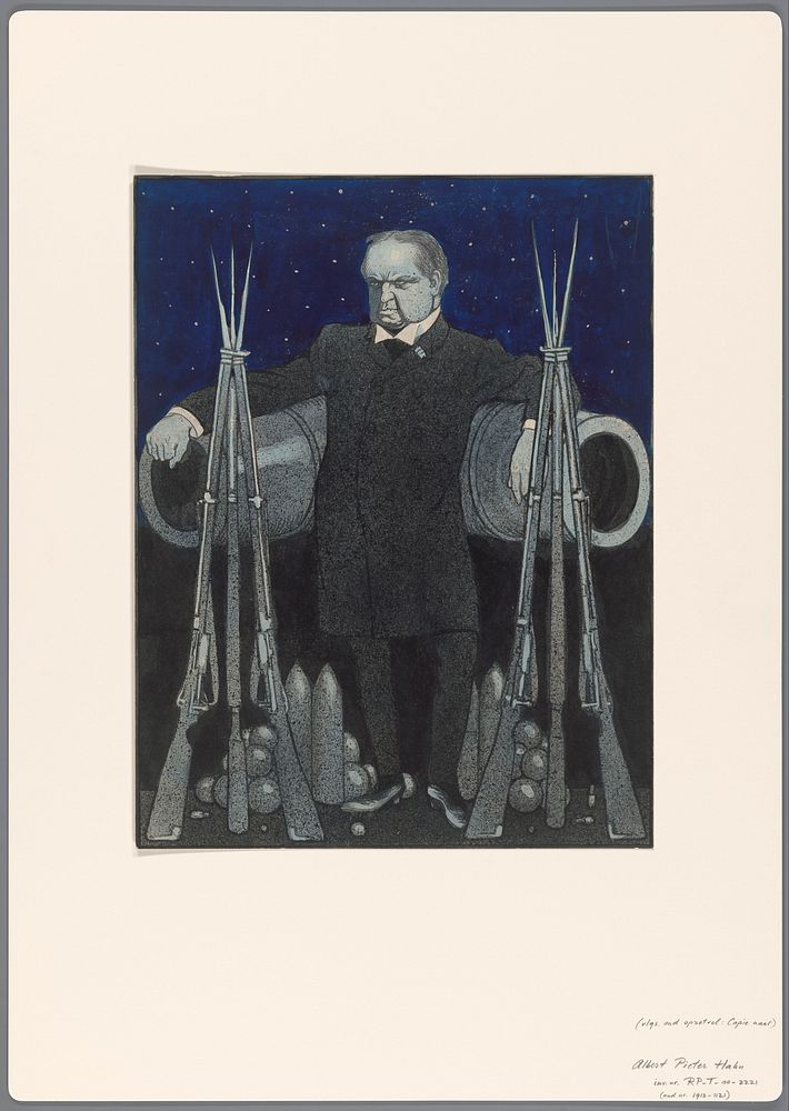 Ontwerp voor een politieke spotprent op Abraham Kuyper (1904 - 1905) by Albert Hahn I