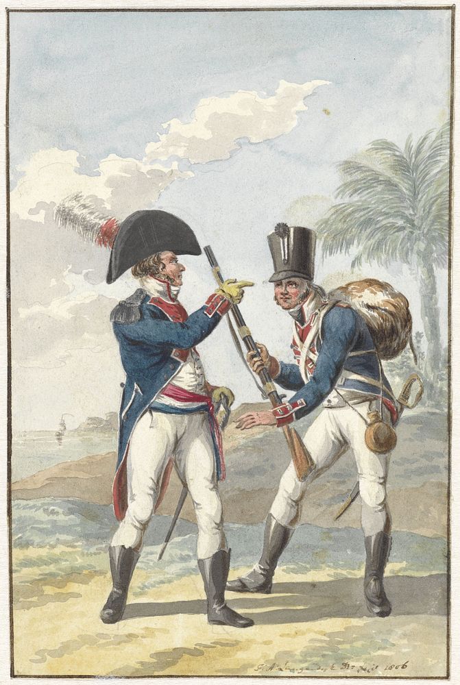 Bataafsche Coloniale Infanterie van de Kaap de Goede Hoop (1806) by Jan Anthonie Langendijk Dzn