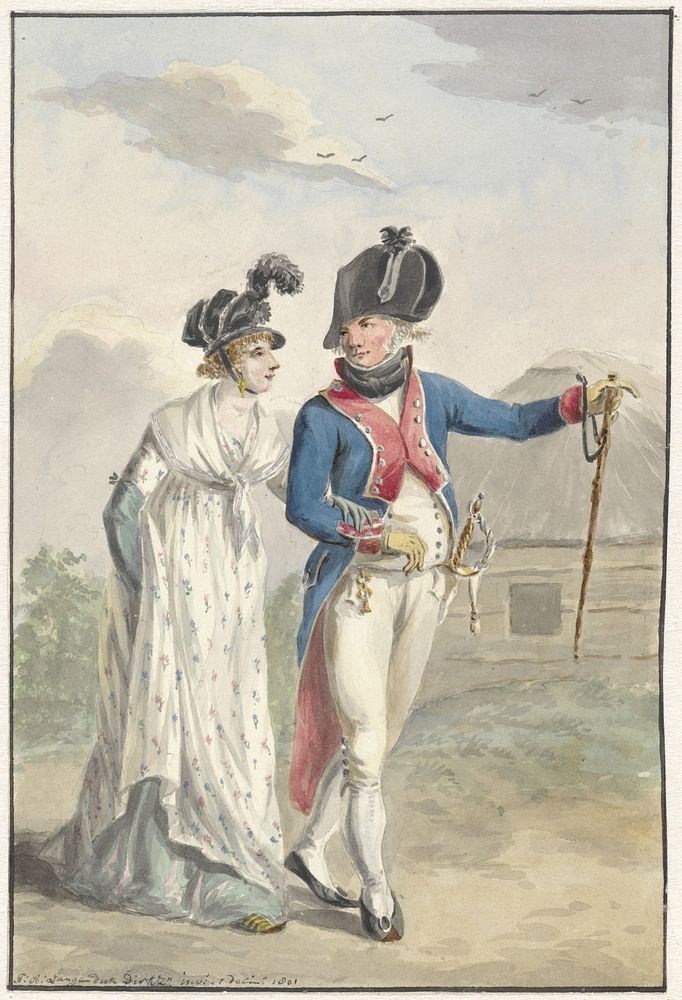 Bataafse officier der 1ste Halve Brigade, 1801 (1801) by Jan Anthonie Langendijk Dzn